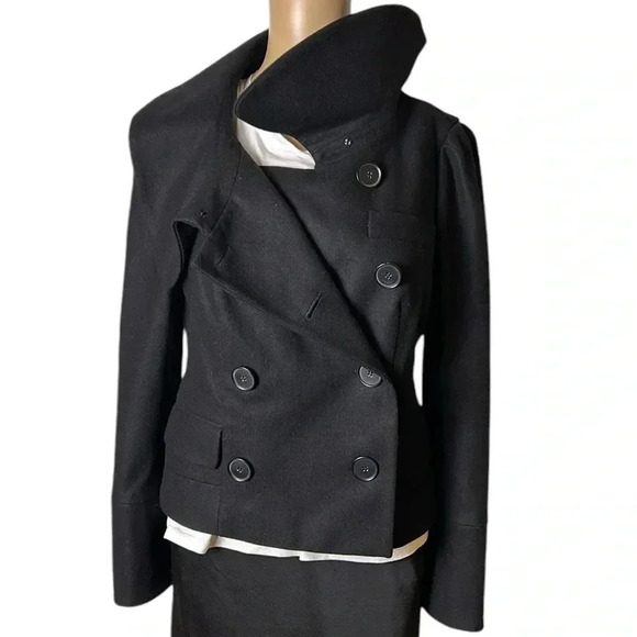 Ann Taylor Black Pea Coat - Picture 8 of 14